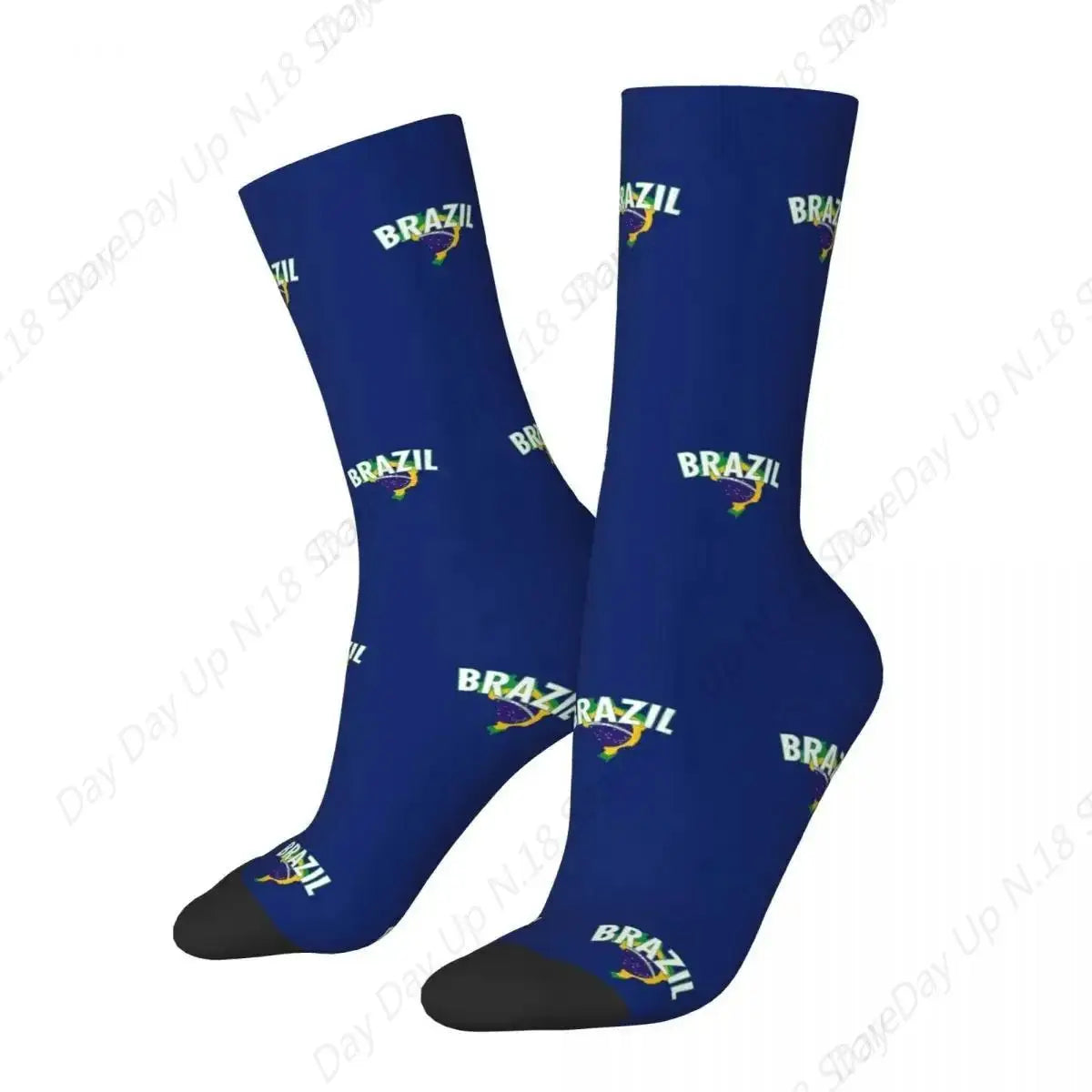 Brazil National Flag Socks Harajuku High Quality Stockings All Season Long Socks Accessories for Unisex Gifts