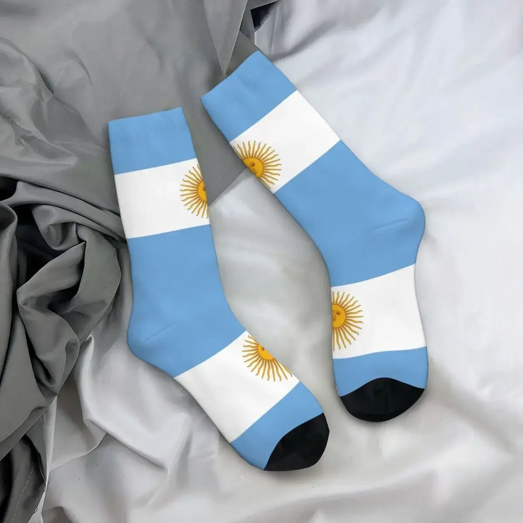 Flag of Argentina Socks Harajuku High Quality Stockings All Season Long Socks Accessories for Man'S Woman'S Gifts
