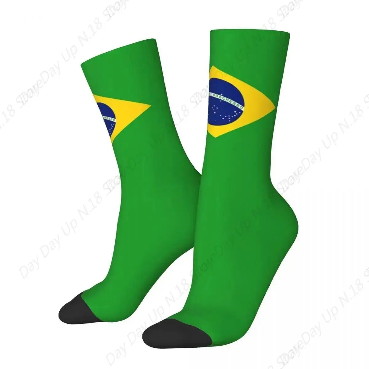 Brazil National Flag Socks Harajuku High Quality Stockings All Season Long Socks Accessories for Unisex Gifts