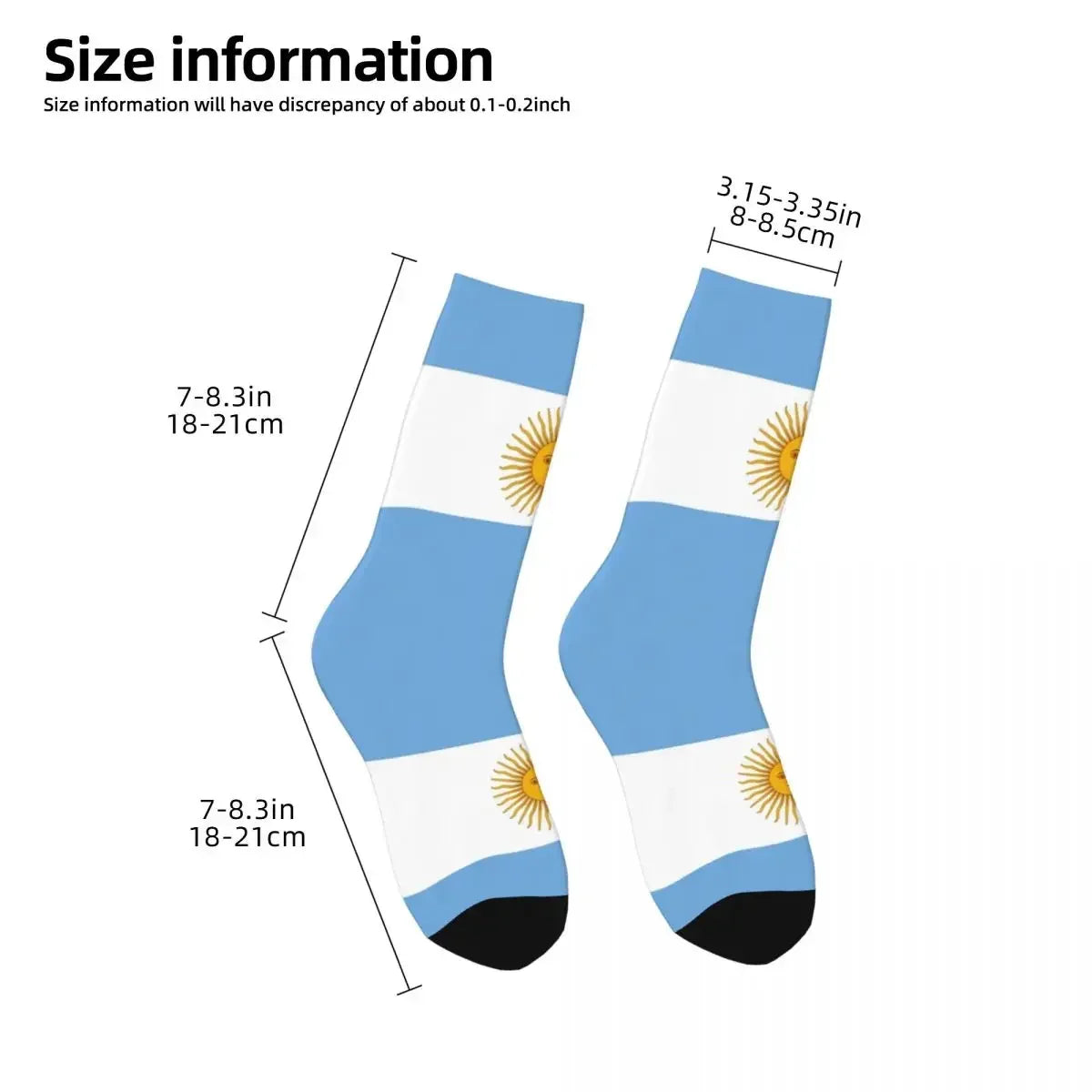 Flag of Argentina Socks Harajuku High Quality Stockings All Season Long Socks Accessories for Man'S Woman'S Gifts