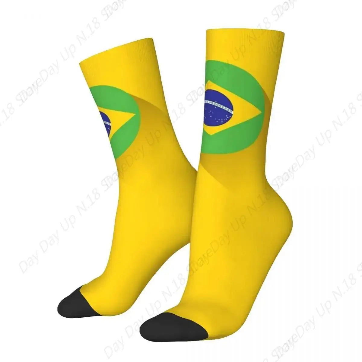 Brazil National Flag Socks Harajuku High Quality Stockings All Season Long Socks Accessories for Unisex Gifts