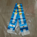 Argentina Scarf 14X135Cm Double-Sided Printed Argentina Flag Satin Scarf Suitable for 2026 World Cup Sports Event